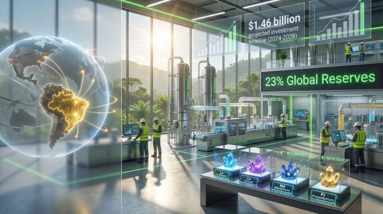 Brazil state-run rare earths company facility.