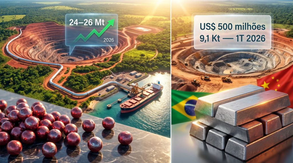 Anglo American produção de minério de ferro e níquel no Brasil: mina e metais