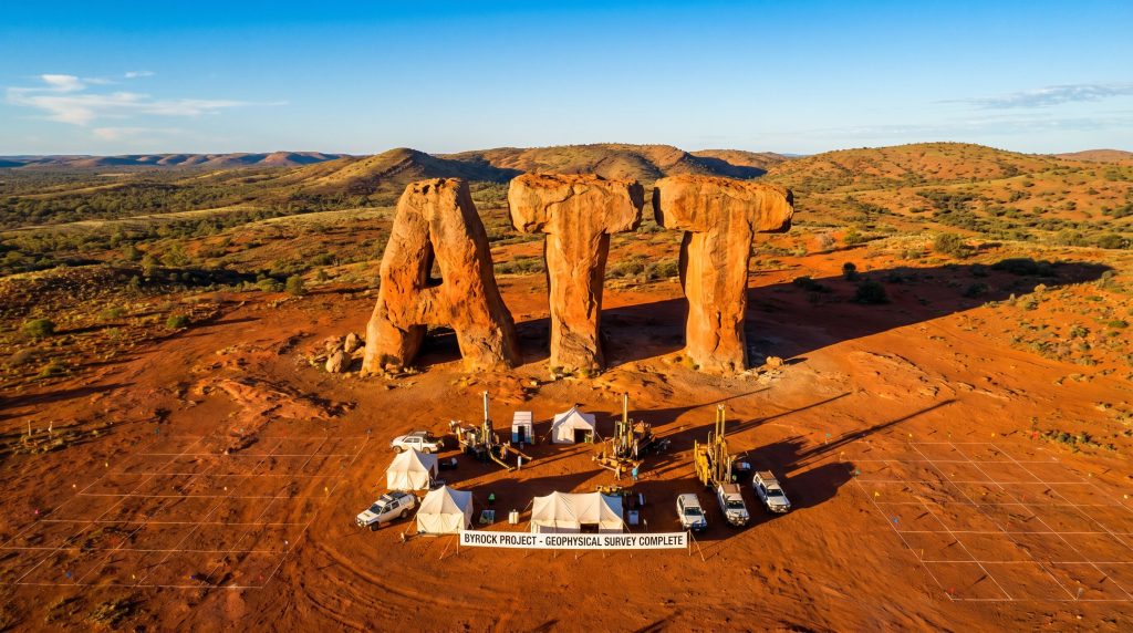 Altitude Minerals Ltd-ATT-Geophysical survey complete in desert landscape.