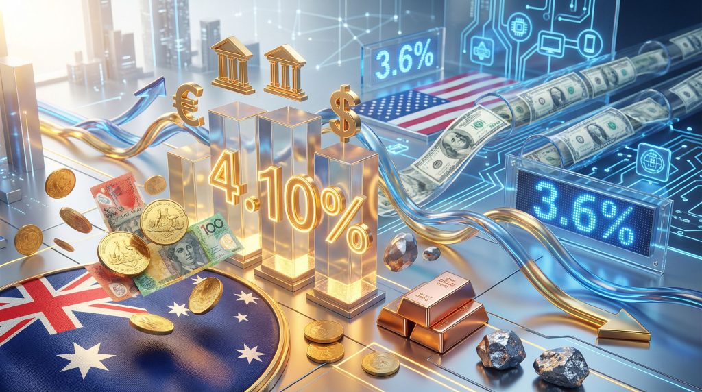 Interest rates comparison: Australia vs. USA.