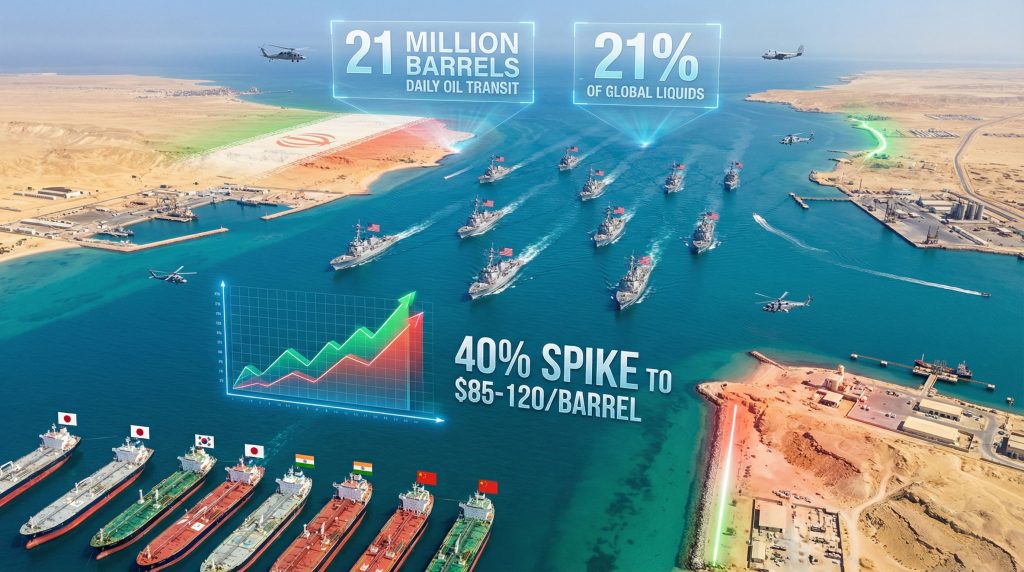 US blockade of Strait of Hormuz impact.