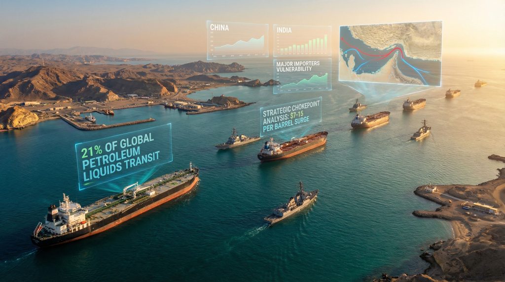 Ships highlighting US blockade of Iranian oil routes.