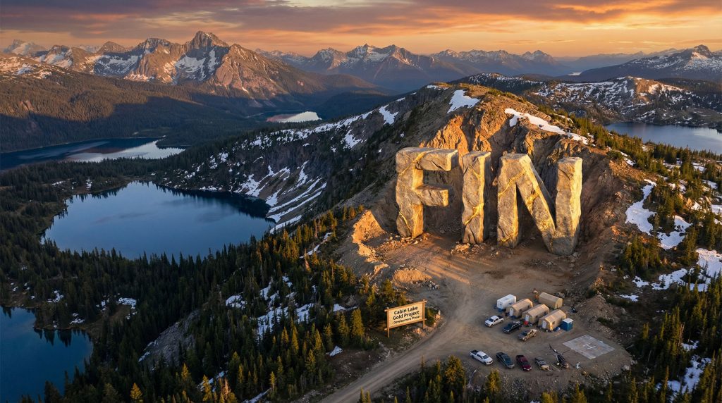 FIN Resources Ltd-FIN-Mountainous landscape with "FIN" rock formation.