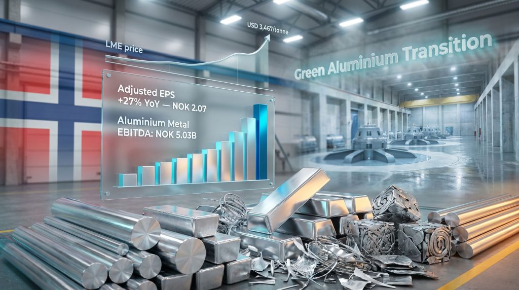 Norsk Hydro Q1 results in aluminium and recycling infographic