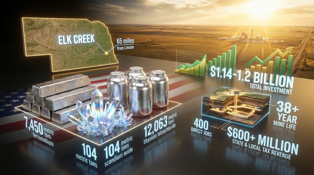 NioCorp Elk Creek visualizes investment and production.
