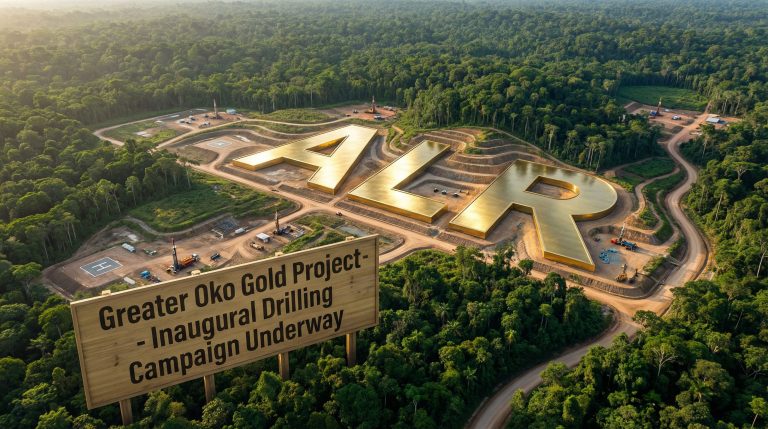 Altair Minerals Ltd-ALR-Greater Oko Gold Project aerial view.