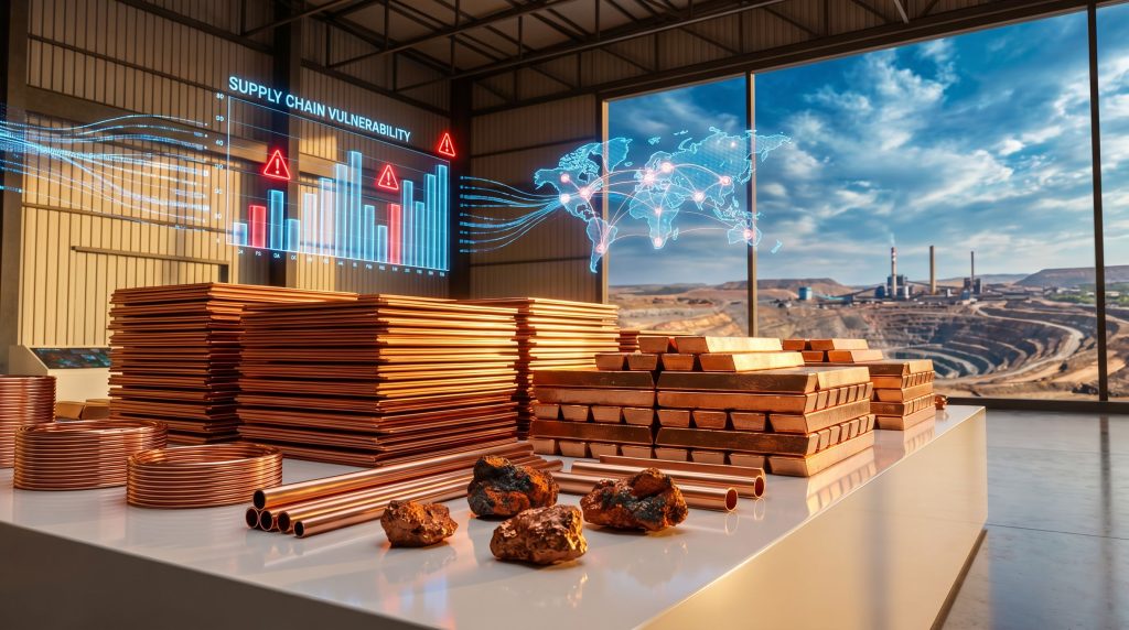 Copper supply chain vulnerability and risks.