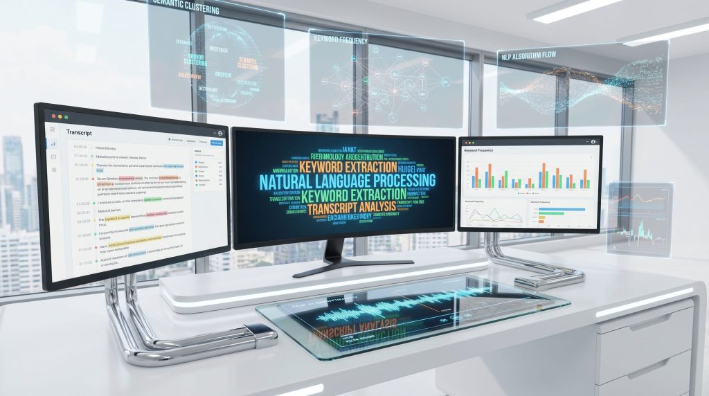 Natural language processing tools analyzing data.