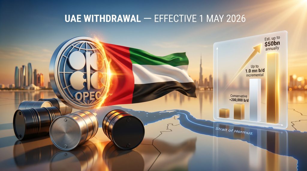 UAE to exit OPEC oil market graphic