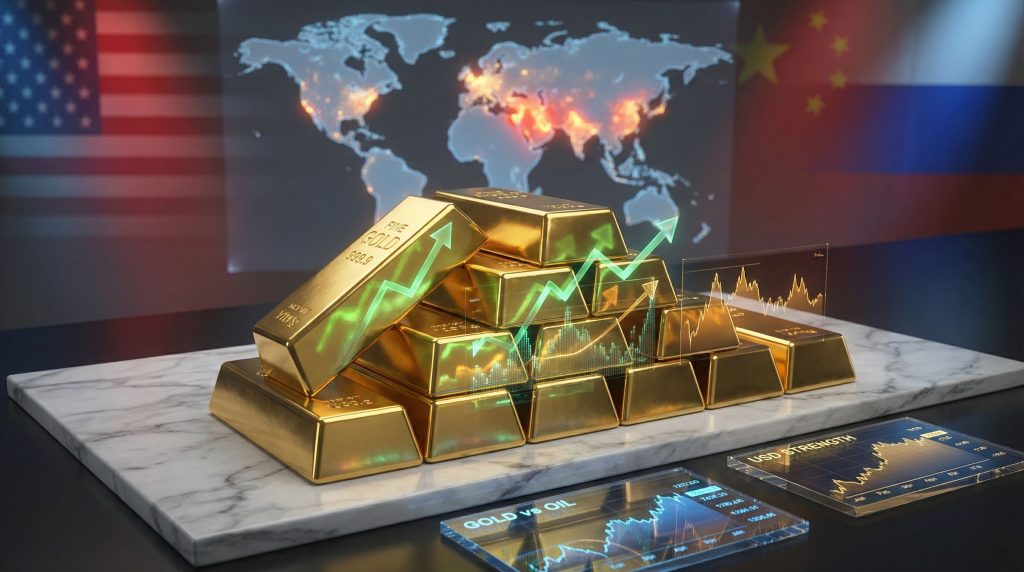 Gold price slides with geopolitical uncertainty.