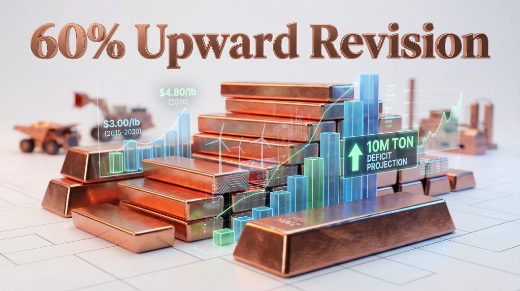Copper supercycle highlights 60% price increase.