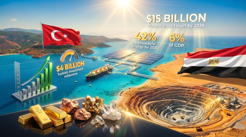 Egypt and Turkey mining and energy cooperation infographic