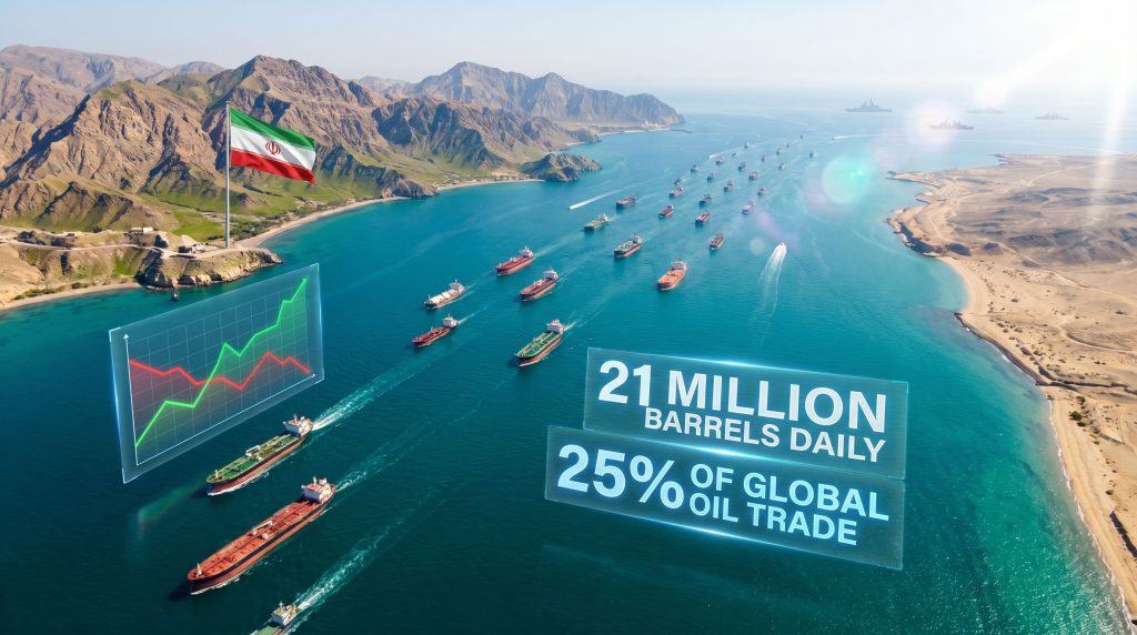 Oil tankers in the Strait of Hormuz crisis.