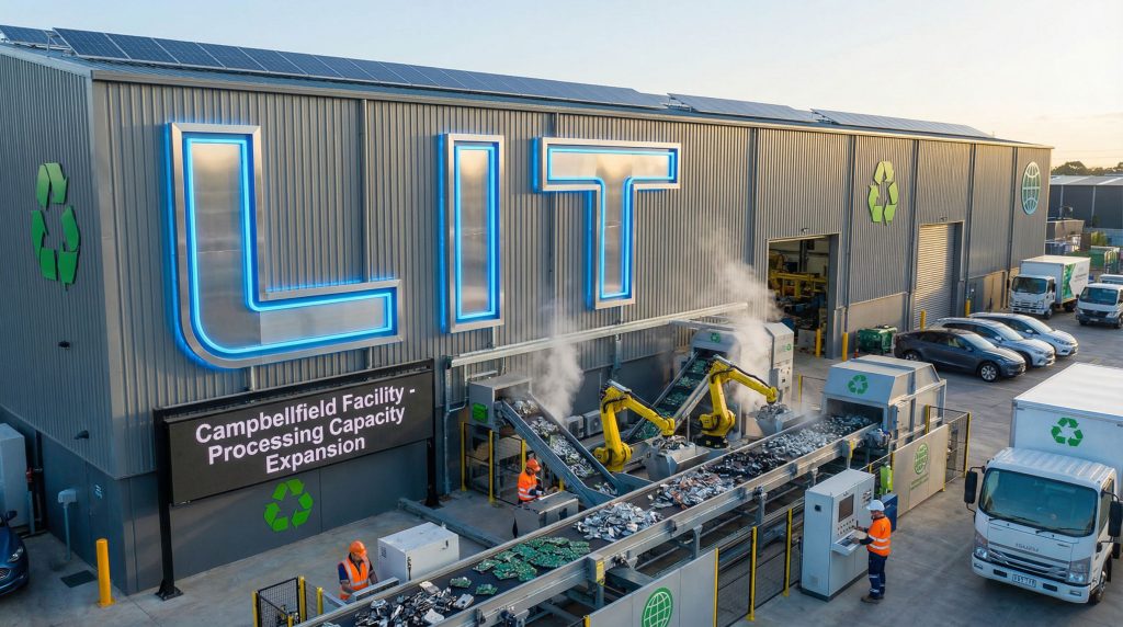 Livium Ltd-LIT-Lithium-ion battery recycling facility exterior.