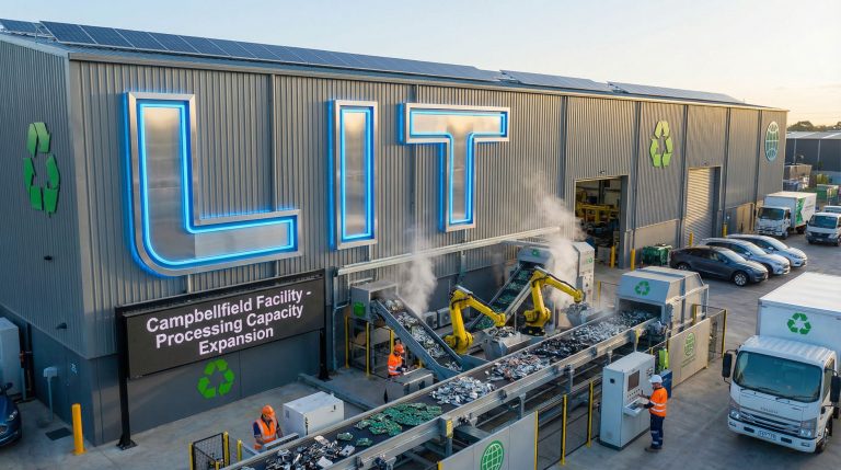 Livium Ltd-LIT-Lithium-ion battery recycling facility exterior.