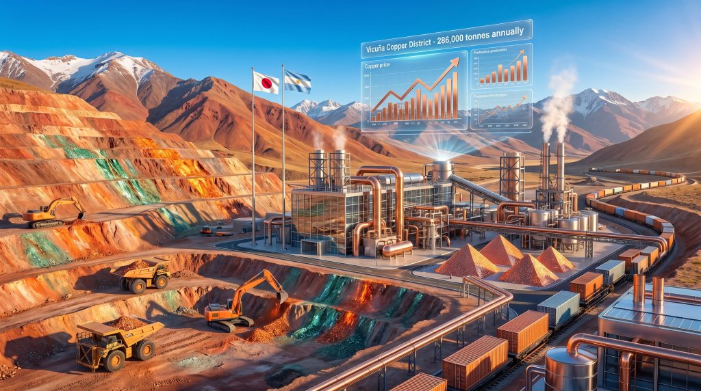Mitsui secures Vicuña copper in mountains.