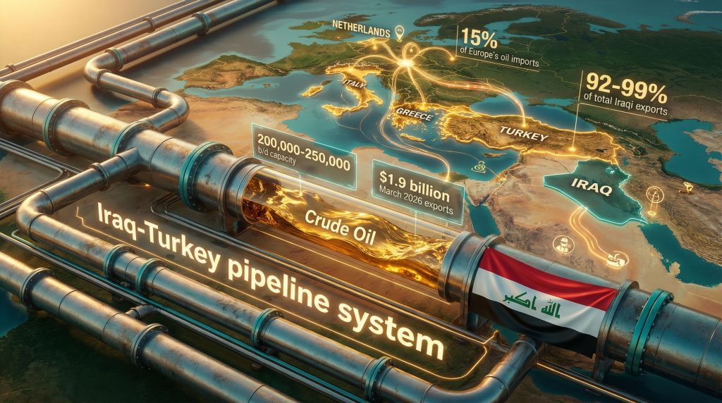 Iraq crude exports to Europe pipeline overview.