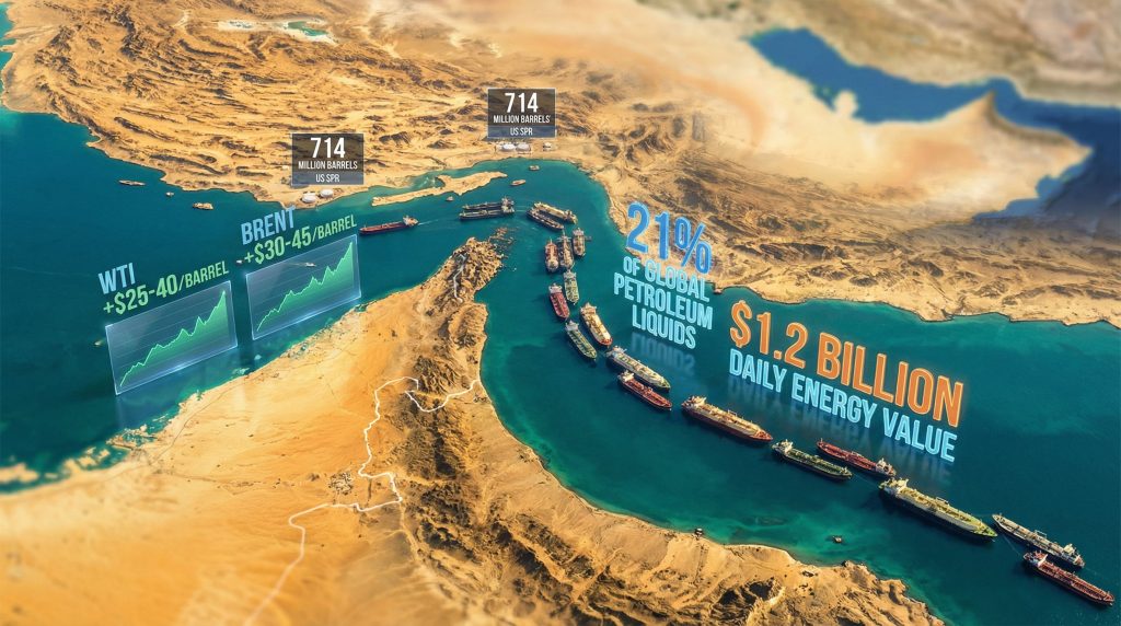 Strait of Hormuz closure impact on trade.