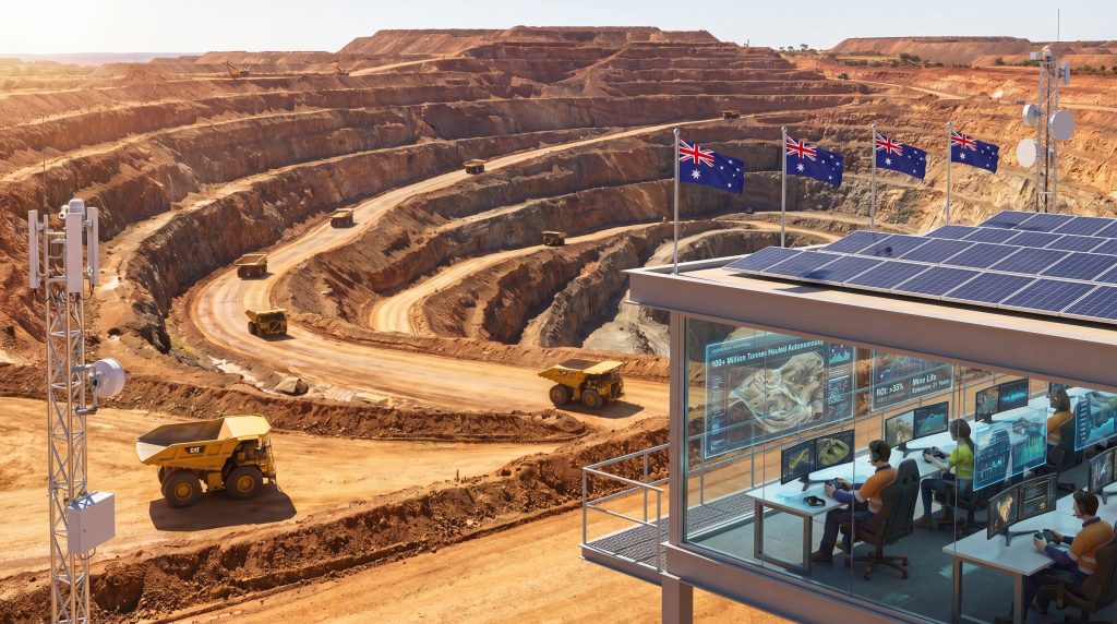 Automation in Boddington gold mine operations.