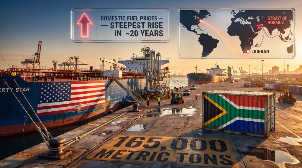 South Africa fuel imports from the US following Middle East supply disruptions at Durban port