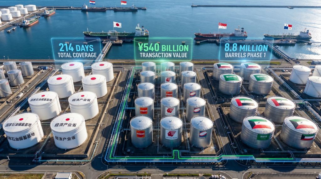 Japan to release oil reserves tanks.