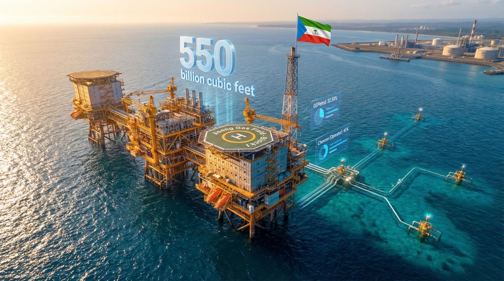 Offshore platform of Aseng Gas Monetization Project.