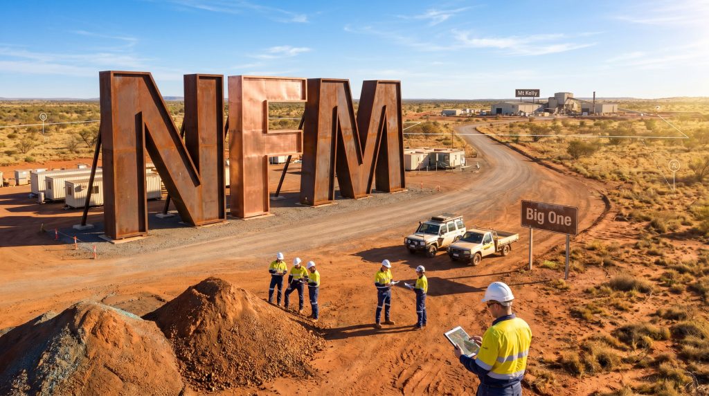 New Frontier Minerals Ltd-NFM-NFM mining site with workers surveying