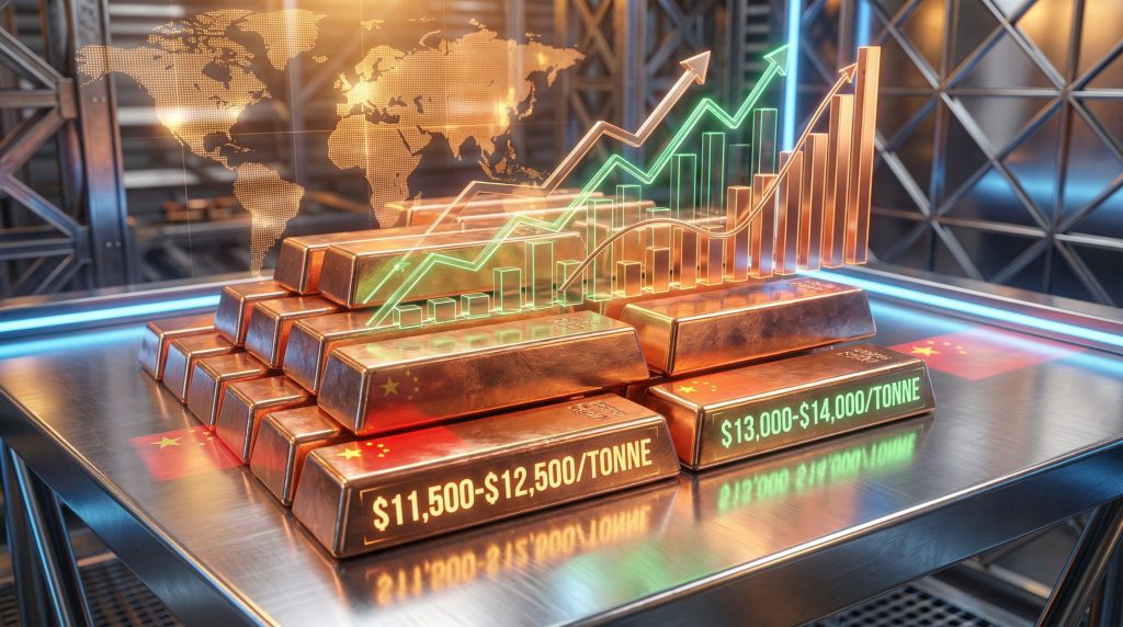Copper price forecast with graphical analysis.