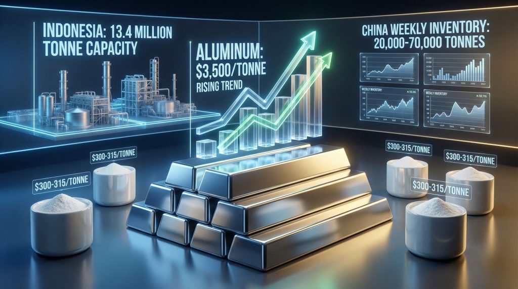 Alumina prices affected by market surplus.