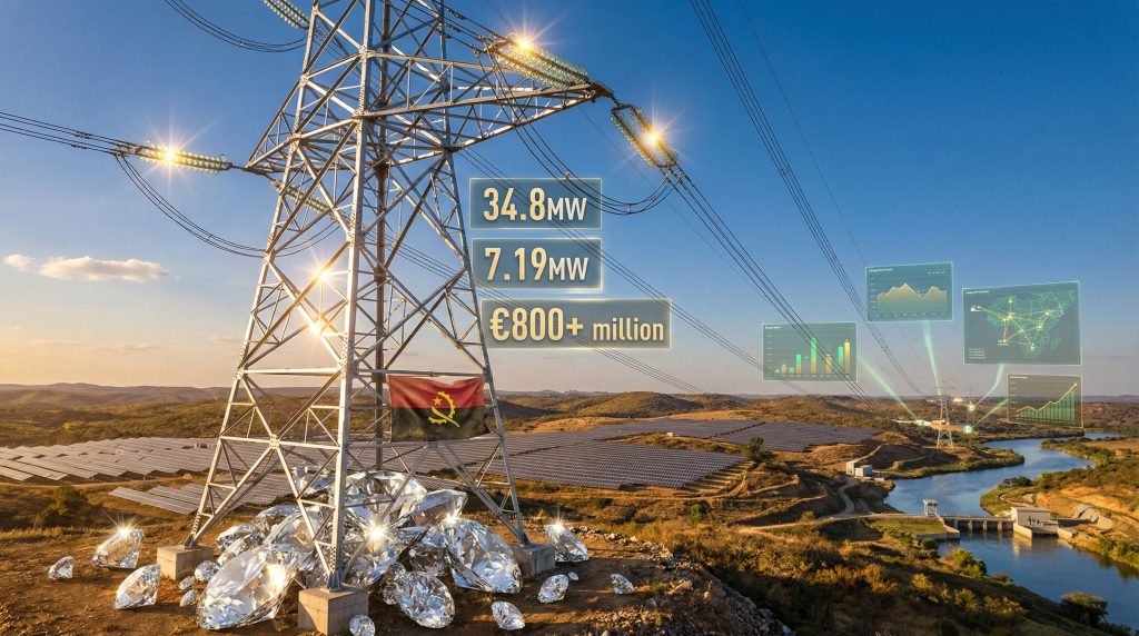 Power grid expansion in Lunda Norte landscape.