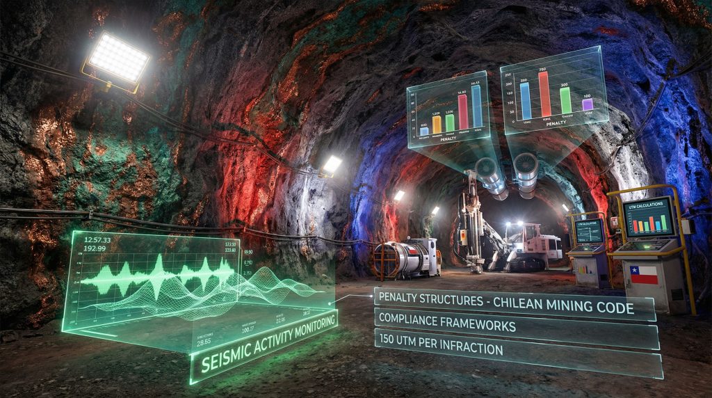 Seismic data in Chilean copper mine.