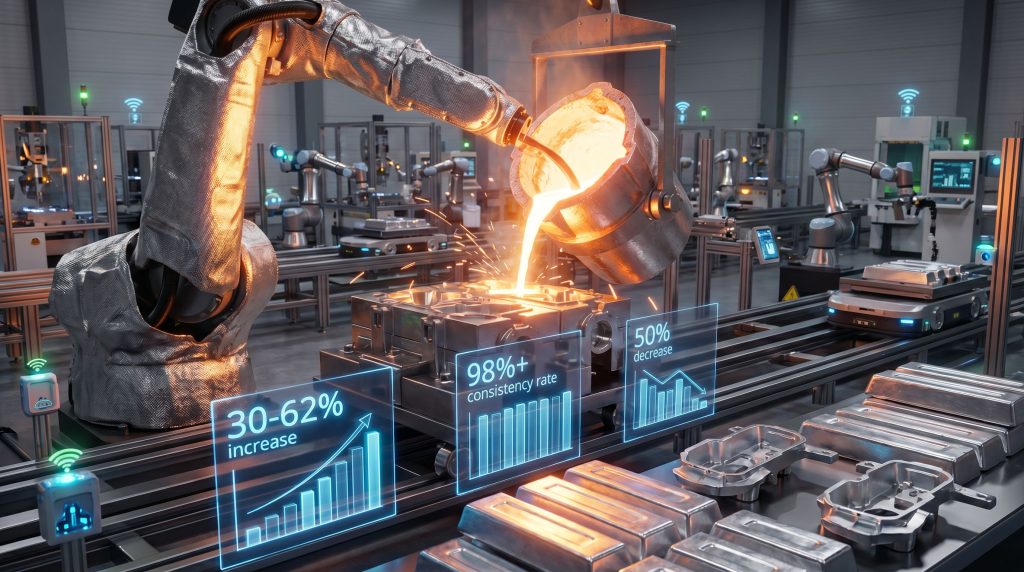 Robotic solutions enhance aluminium production efficiency.