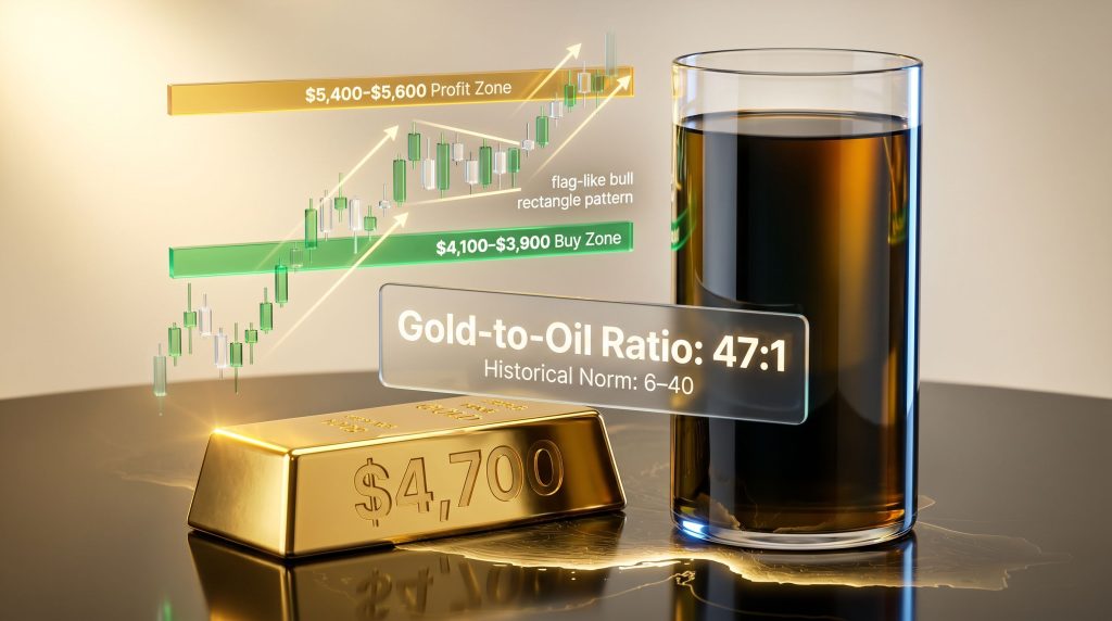 gold and oil narrative for gold prices chart