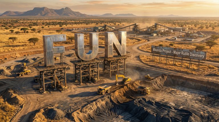 Fortuna Metals Ltd-FUN-Mkanda project site with massive letters.