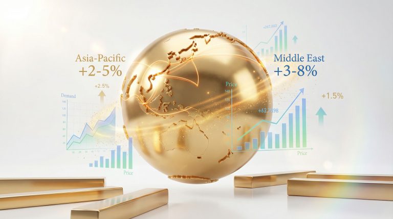 Golden globe illustrating geopolitical impact on gold prices.