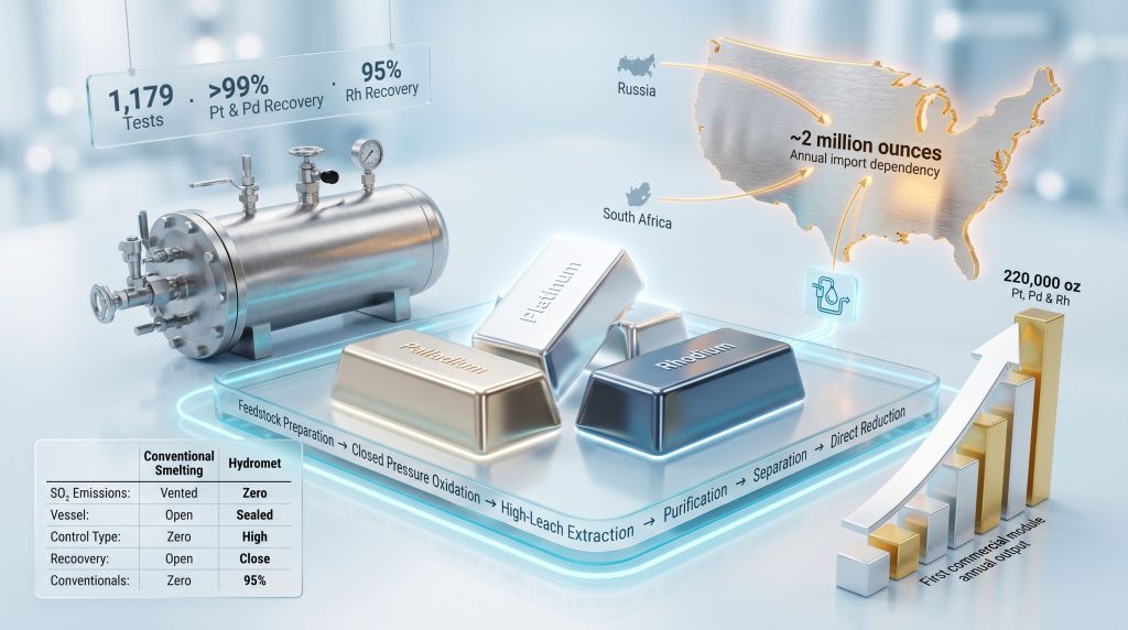 Lifezone Hydromet PGM recycling pilot infographic