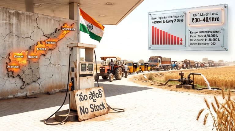 Andhra Pradesh diesel shortage at fuel station