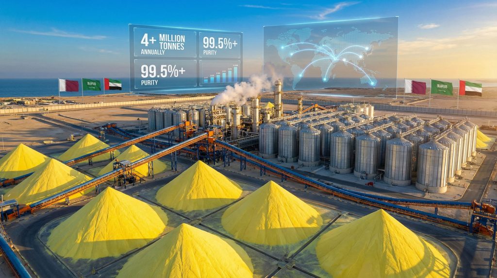 Sulphur piles impacting mining industry prices.