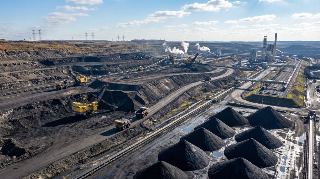 Coal mining site illustrating renewed reliance on coal.
