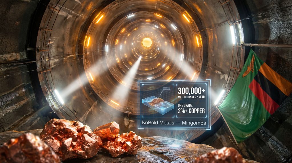 KoBold Zambia copper mine Mingomba shaft interior