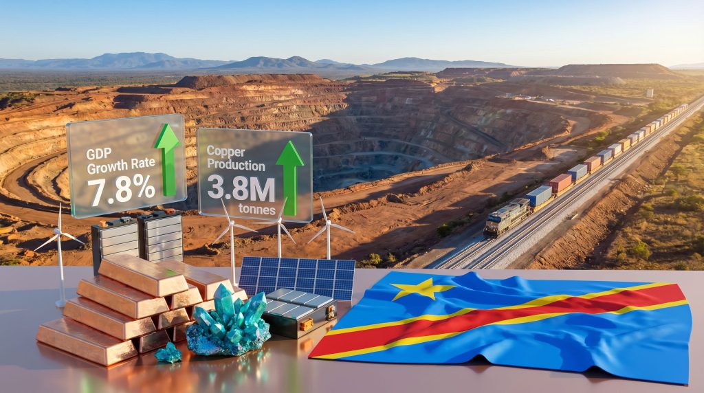 DRC economic growth indicators with cobalt, copper.