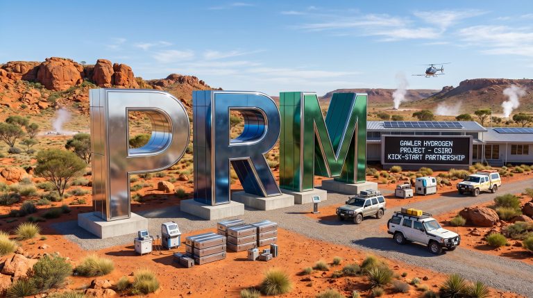 Prominence Energy Ltd-PRM-PRM sculpture at Gawler Hydrogen Project.