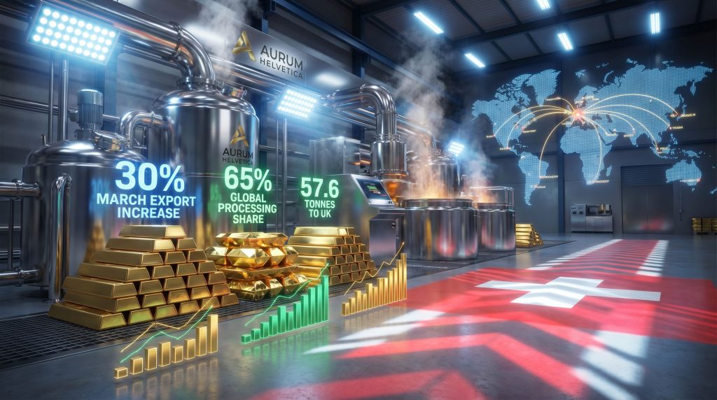 Switzerland gold export surge 2026 visualization.