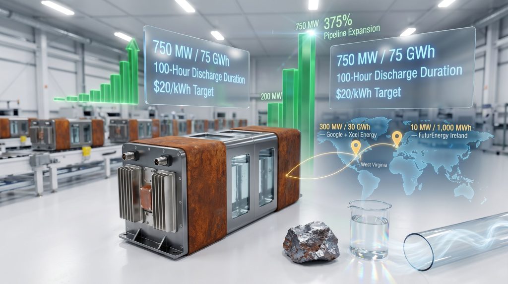 Form Energy iron-air battery expansion infographic