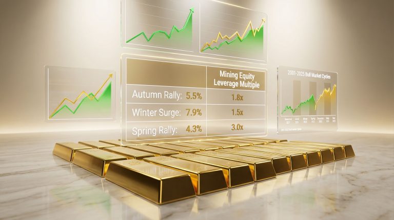 Gold stocks’ spring rally with growth charts.