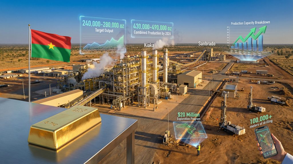 Burkina Faso gold mine expansion highlighted.
