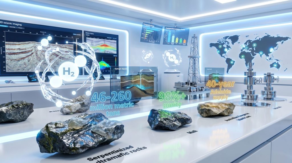 Natural hydrogen discovery data visualization.
