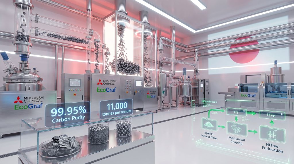 EcoGraf Mitsubishi Chemical battery production facility.