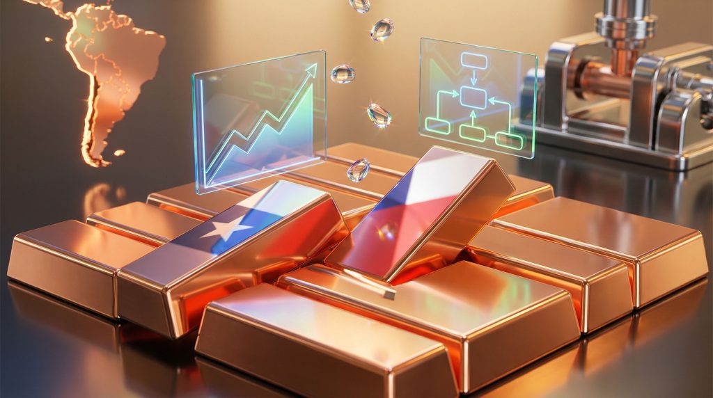 Copper bars, charts, highlighting Antofagasta sulfuric acid costs.