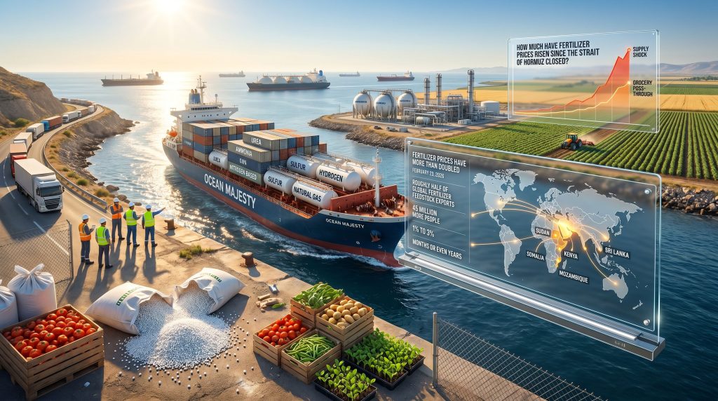 fertilizer prices since the Strait of Hormuz closed surge worldwide